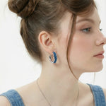 Boucles d'oreilles créoles Denim Dreams