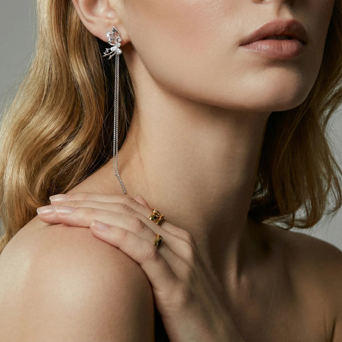 Ethereal Leaf Cascade Earrings