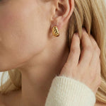 Boucles d'oreilles créoles Golden Twist