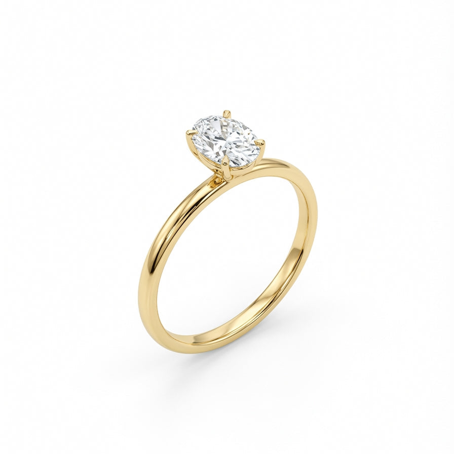 Solitaire ovale Aurélie