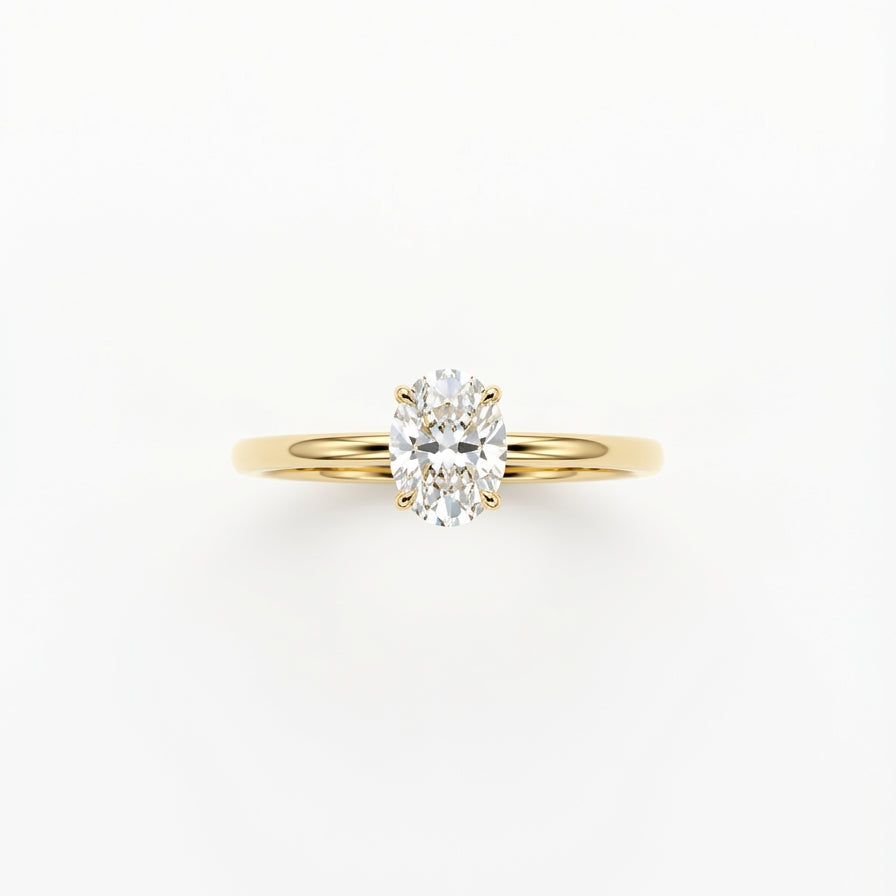 Solitaire ovale Aurélie